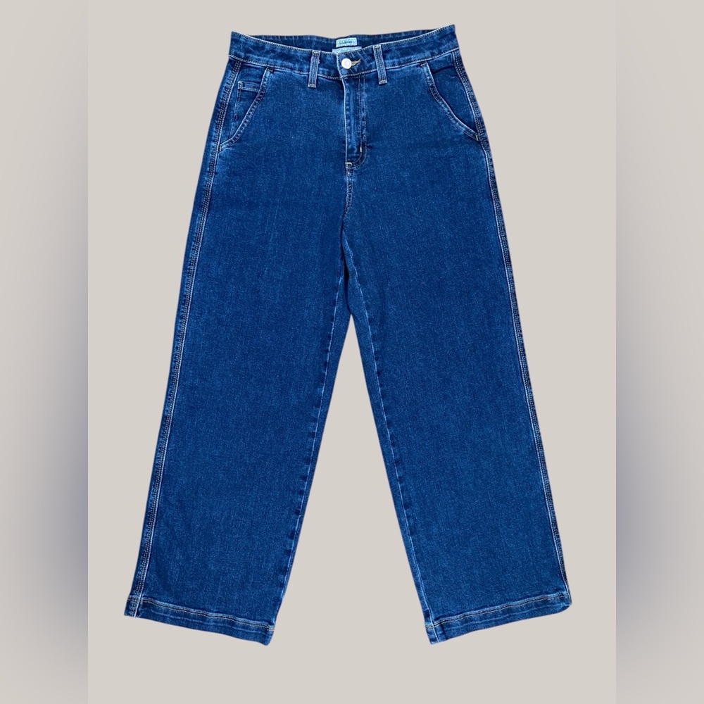 L.L.Bean Classic Fit High-Rise Wide Leg Jeans Women’s 6 Reg NWOT Relaxed Denim